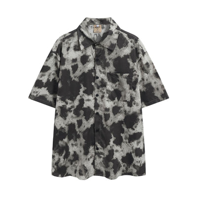 Camisa Retro Estilo Hong Kong Hombre - Manga Corta Suelta Estampada para Verano - Image 9