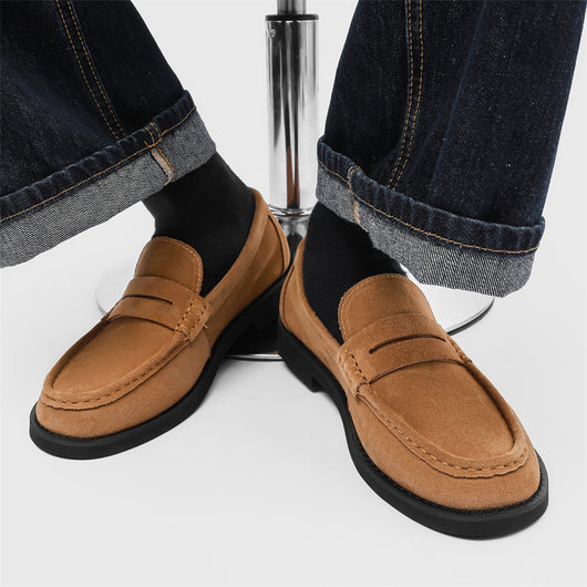 Zapatos Casuales Retro de Negocios para Hombre - Diseño Versátil sin Cordones - Image 8