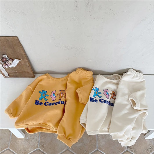Conjunto de Buzo y Pantalón Infantil con Estampado de Osito Cartoon - Image 9