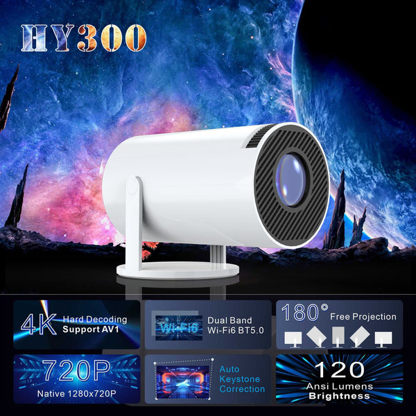 Proyector 4K Ultra HD H713 Inteligente para Hogar, Oficina y Conferencias