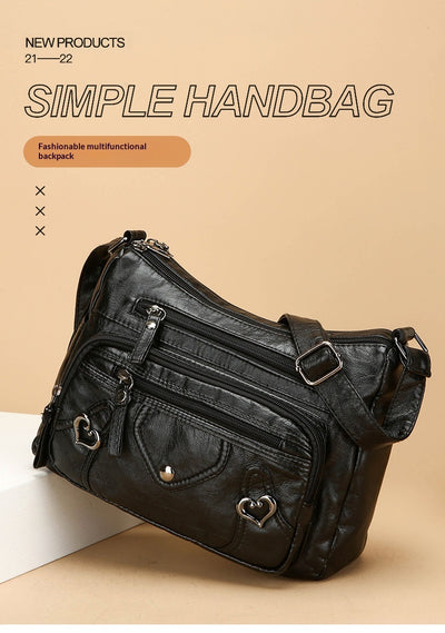 Bolso Bandolera de Lujo Versátil con Diseño Multicapas Espacioso - Image 39