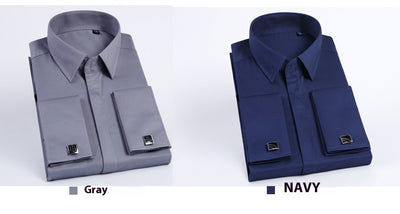 Camisa de Vestir para Hombre con Puños Franceses y Gemelos - Image 18