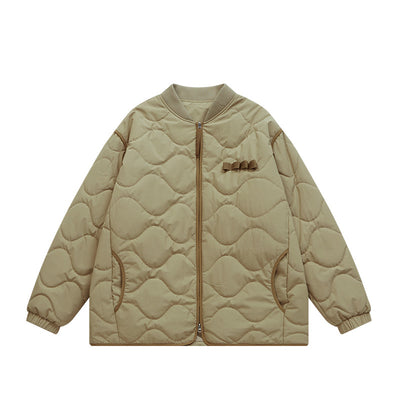 Chaqueta Acolchada de Algodón Japonesa con Patrón Rombo - Image 8