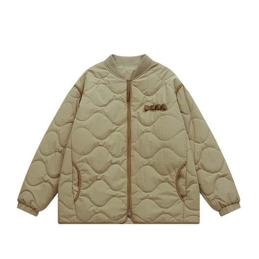 Chaqueta Acolchada de Algodón Japonesa con Patrón Rombo - Image 8