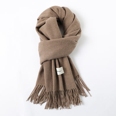 Bufanda de Cachemira Artificial con Borlas - Abrigo Cálido para Otoño e Invierno - Image 27