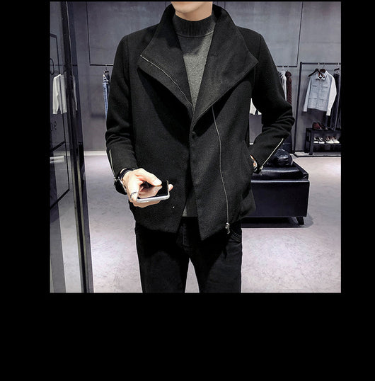 Abrigo de Lana Estilo Hong Kong para Hombre - Image 14