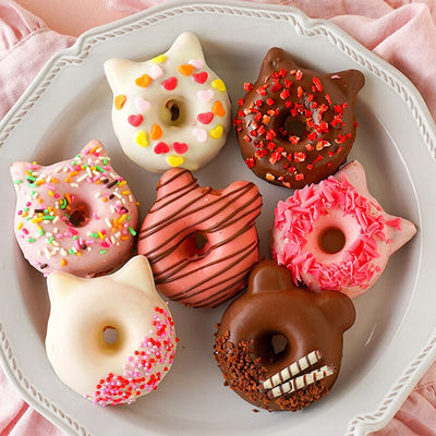 Molde para Donas de Silicona con Diseños de Gato y Oso - Bandeja Antiadherente para Horno - Image 6
