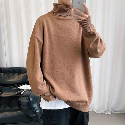 Suéter Cuello Alto Hombre - Abrigo Base Clásico Color Sólido - Image 10
