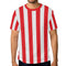 Playera Hombre Cuello Redondo Manga Corta Bloques de Color Estampado 3D