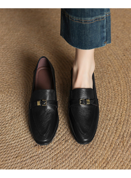 Zapatos de Cuero Británicos con Tacón Bajo de 3cm - Estilo Casual Primavera para Mujer - Image 25