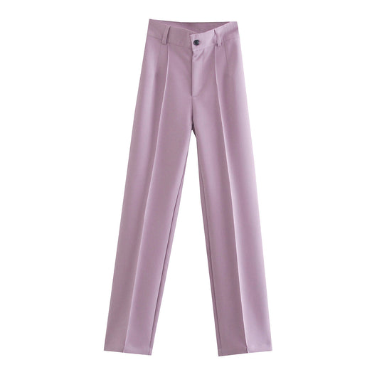 Pantalón Casual de Cintura Alta Ajustado en Colores Lisos - Image 15