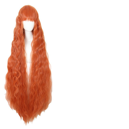 Peluca Cosplay Naranja 120cm Estilo Maíz Ondulado - Image 6