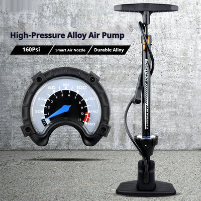 Inflador Vertical de Alta Presión para Bicicletas, Motos y Autos