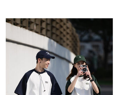 Camiseta Raglan Casual Japonesa para Hombre - Corte Relajado - Image 25