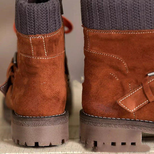 Botas de Lana Caña Corta con Punta Redonda y Cierre Lateral - Image 5