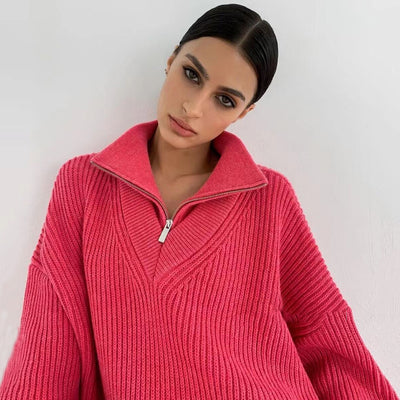Suéter Oversized Retro Hong Kong Estilo Desenfadado para Mujer - Image 10