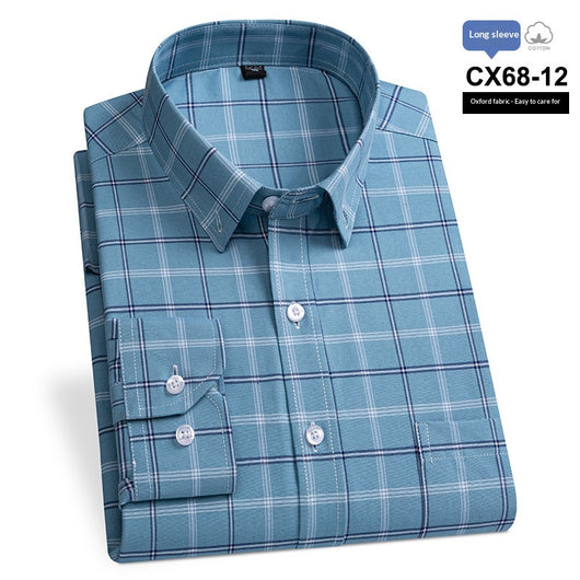 Camisa Oxford Slim Fit a Rayas para Hombre con Bolsillos - Image 13