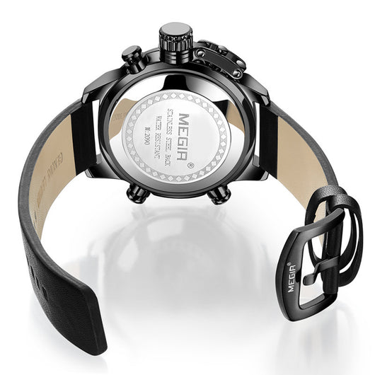 Reloj de Pulsera Inteligente con Alarma Luminosa y Correa de Cuero - Image 5