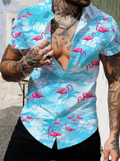 Playera Manga Corta Impresa en 3D para Hombre Verano - Image 9