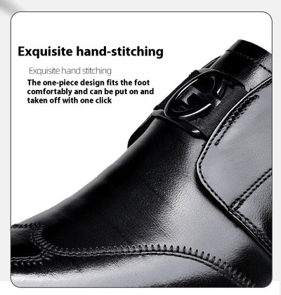 Zapatos de Cuero Elegantes con Bordado - Slip-on Puntiagudo para Hombre - Image 23