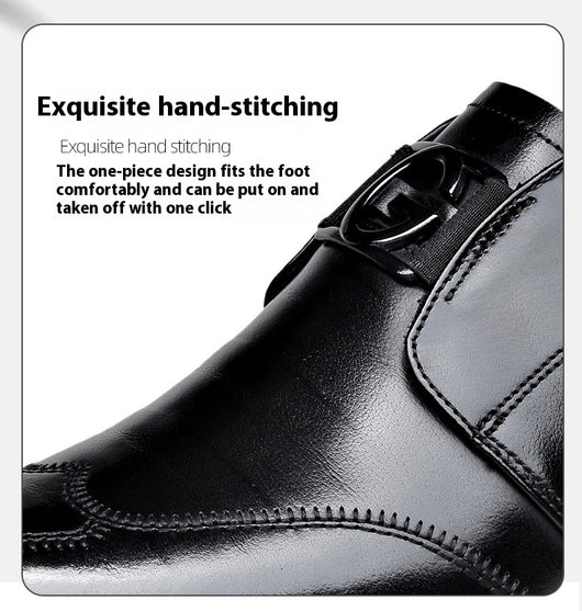 Zapatos de Cuero Elegantes con Bordado - Slip-on Puntiagudo para Hombre - Image 23