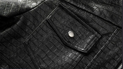 Abrigo de Cuero PU con Estilo Personalizado para Hombre - Image 14
