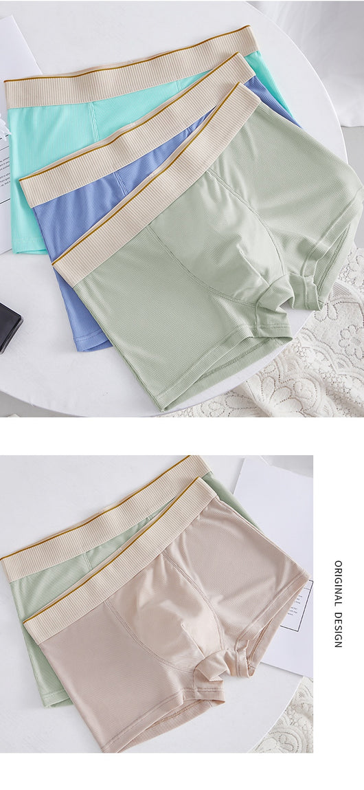 Bóxers de Seda Helada con Rayas para Hombre - Comodidad y Transpirabilidad - Image 16