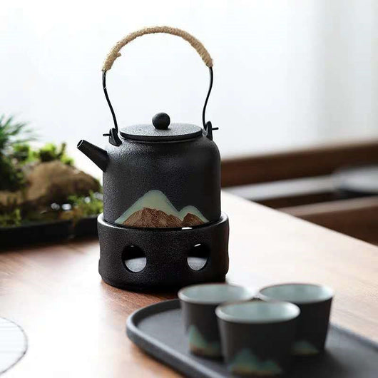 Juego de Té Japonés con Calentador de Cerámica - Image 8