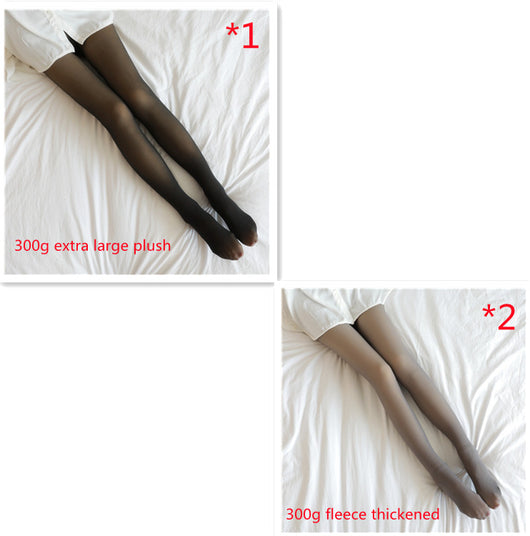 Leggings Térmicos Translúcidos Talla Grande con Forro Polar - Pantimedias Cálidas para Invierno - Image 24