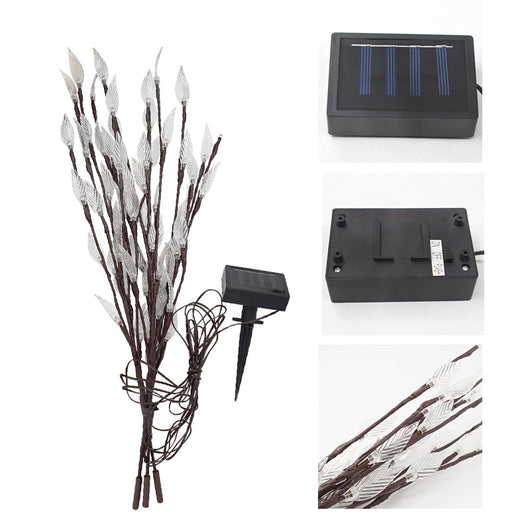 Luces LED Solares Impermeables para Jardín en Forma de Hojas - Image 9