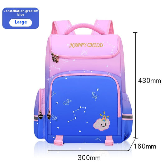 Mochila Escolar Degradado Cielo Estrellado con Protección Dorsal - Image 7