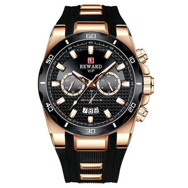 Reloj para Hombre REWARD Negro y Dorado con Diseño Moderno y Calendario - Image 5