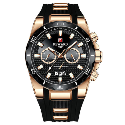 Reloj para Hombre REWARD Negro y Dorado con Diseño Moderno y Calendario - Image 5