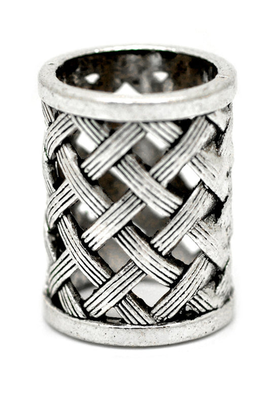 Cuentas Plata Antigua con Agujero Grande - Diseño Hueco Tallado - Image 11