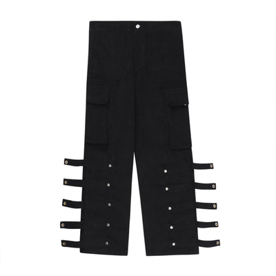 Pantalones de Trabajo Oversized con Bolsillos Grandes y Cintas Laterales - Image 9