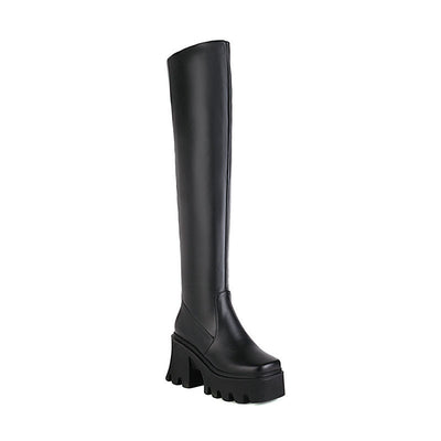 Botas Altas de Caballero con Tacón Grueso - Colección Otoño Invierno - Image 12
