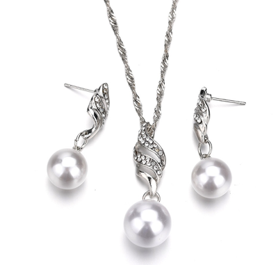 Conjunto de Aretes de Perla con Collar a Juego - Image 23