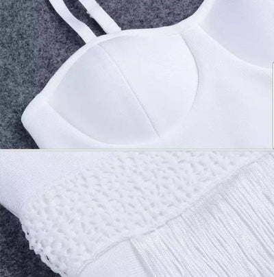 Vestido Suelto para Mujer con Bolsa y Borlas a la Cadera - Image 15