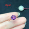 Women's Electroplated Inlaid Natural Amethyst Rose Gold Opal Ring