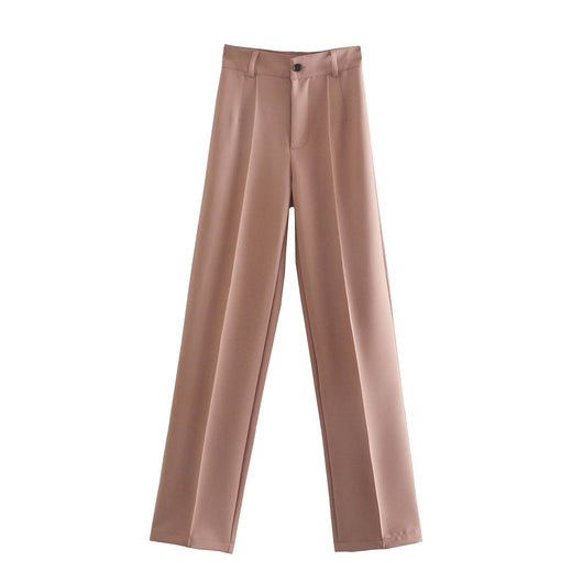 Pantalones Casuales de Cintura Alta Estilo Europeo - Corte Recto Clásico - Image 19