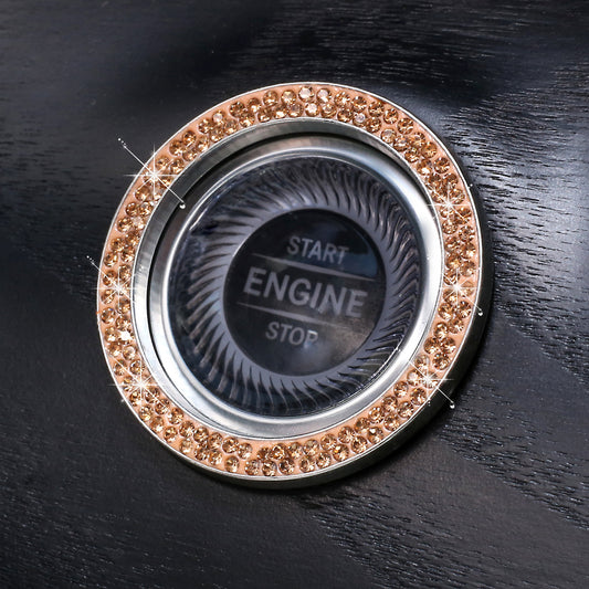 Anillo Decorativo con Diamantes para Botón de Arranque de Auto - Accesorios para Mujeres