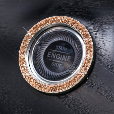 Anillo Decorativo con Diamantes para Botón de Arranque de Auto - Accesorios para Mujeres