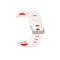 White And Red Silver Buckle Width