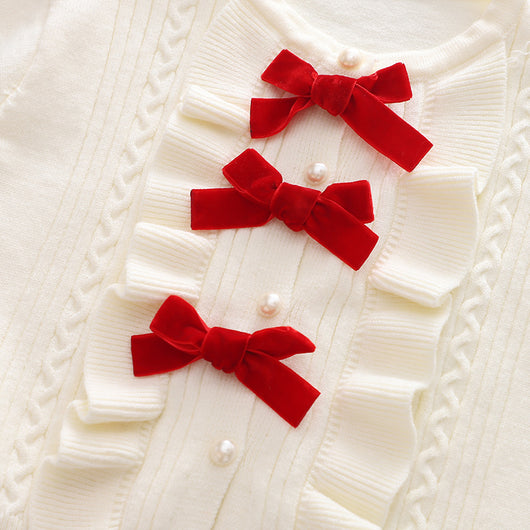 Conjunto Tejido Coreano para Niña: Blusa y Falda Coordinadas - Image 3