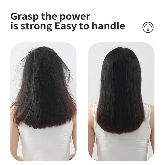 Two white and gold electric hot combs, one larger with a textured panel and one smaller with a digital temperature display. - Image 3