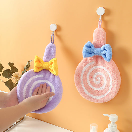Toalla de Mano de Felpa Coral Gruesa con Diseño Lollipop - Image 3