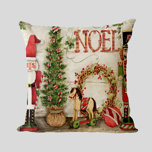 Funda de Almohada de Lino Colección Año Nuevo Navidad - Image 23
