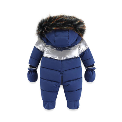 Mameluco Infantil con Cuello de Piel Acolchado para Invierno - Image 10