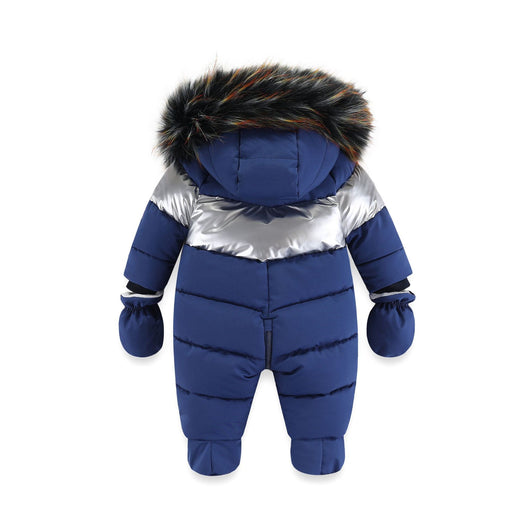 Mameluco Infantil con Cuello de Piel Acolchado para Invierno - Image 10