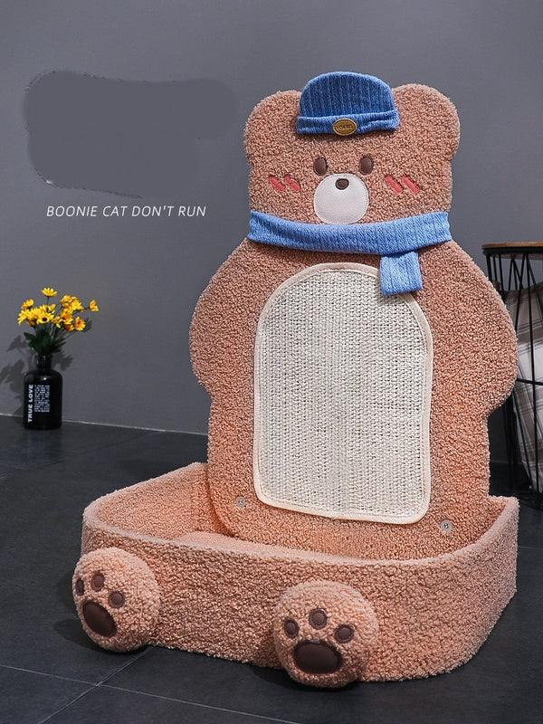 Rascador Vertical para Gatos con Cuerda de Cáñamo y Estante